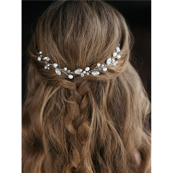 Pearl Wedding Hair Vine | Crystal Bridal Accessories - Picture 3 of 5